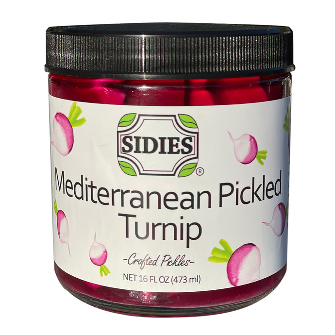 16 ounce jar of mediterranean pickled turnip